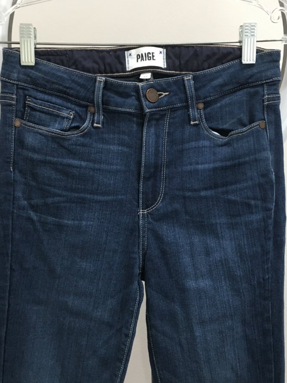 PAIGE Premium Denim Dalia Wash 5 Pocket Logo Hardware HOXTON Ultra Skinny Jeans - Picture 5 of 9